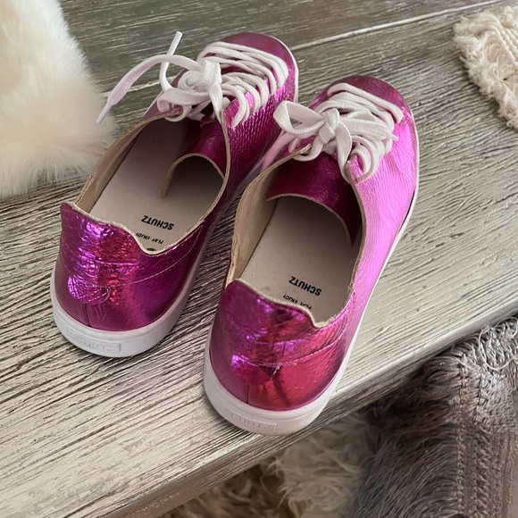 schultz designer metallic tennis shoes brand new worn once too big - Picture 4 of 4